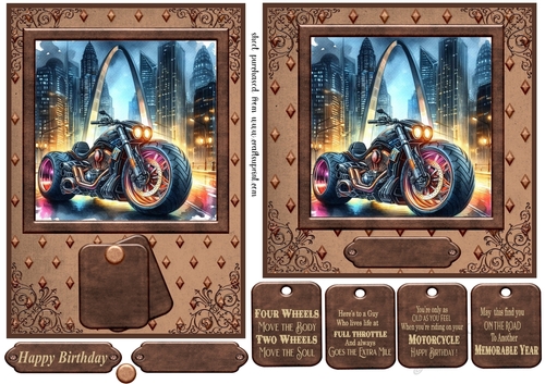 7x5 and 6x6 motorbike scene card fronts 6