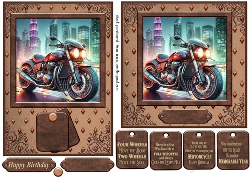 7x5 and 6x6 motorbike scene card fronts 10