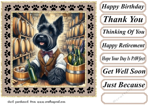 Wine cellar Scottie card front 1