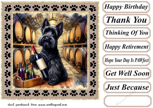 Wine cellar Scottie card front 2