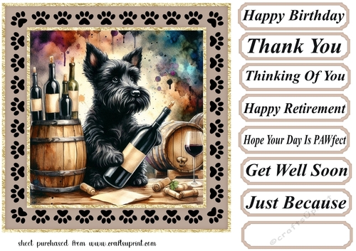 Wine cellar Scottie card front 4