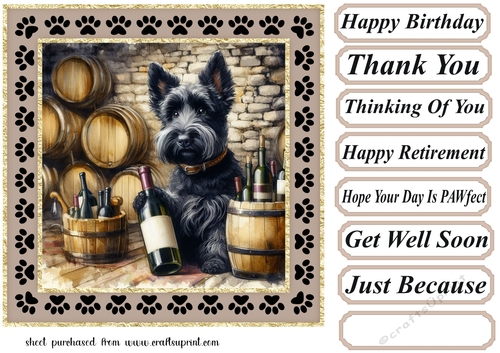 Wine cellar Scottie card front 5