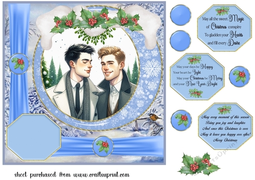 Males Christmas card front 1