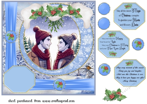 Males Christmas card front 2