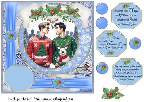 Males Christmas card front 3