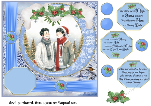 Males Christmas card front 4