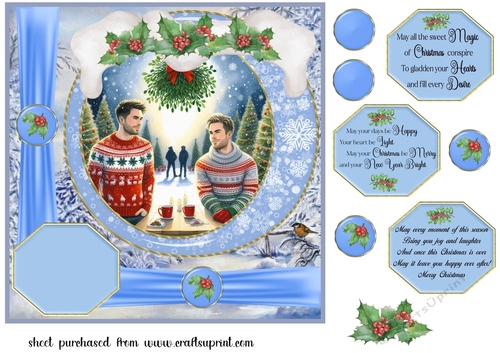 Males Christmas card front 5