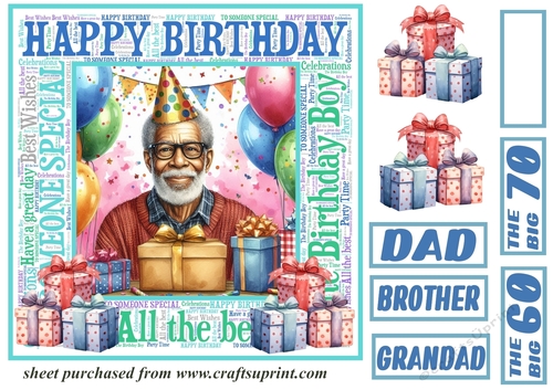 Older male Birthday card front 4