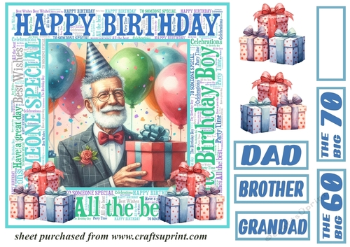 Older male Birthday card front 7