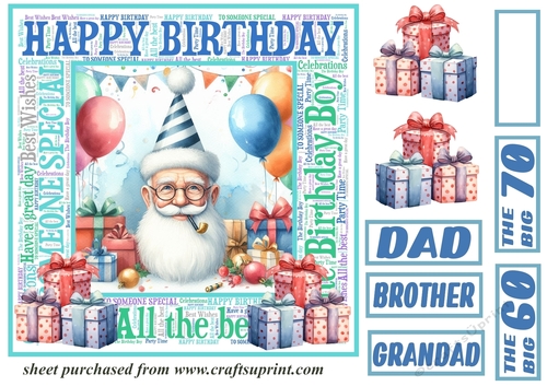 Older male Birthday card front 9