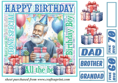 Older male Birthday card front 10