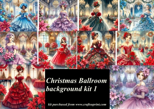 Christmas ballroom mix backgrounds kit 1