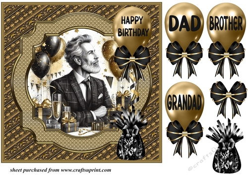 Dad/Brother/Grandad Birthday card front 2