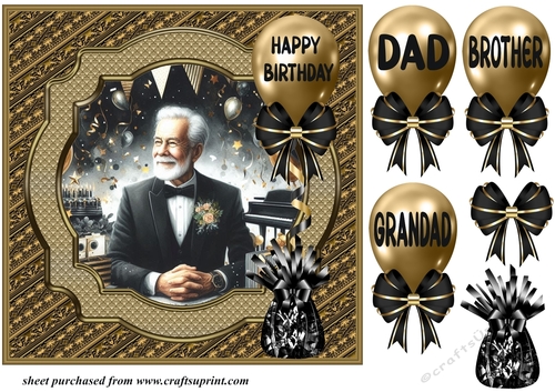 Dad/Brother/Grandad Birthday card front 4