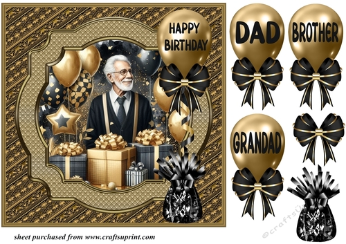 Dad/Brother/Grandad Birthday card front 5