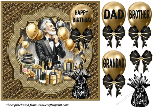 Dad/Brother/Grandad Birthday card front 6