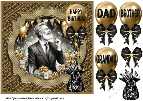 Dad/Brother/Grandad Birthday card front 7