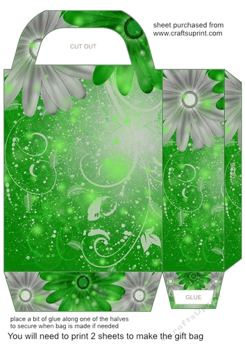 Red and green Christmas sparkle gift bag 2