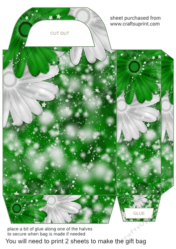 Red and green Christmas sparkle gift bag 4