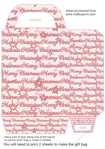 Pink Christmas themed gift bag 5