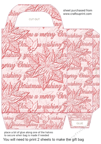 Pink Christmas themed gift bag 8
