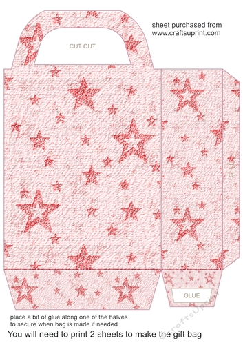 Pink Christmas themed gift bag 9
