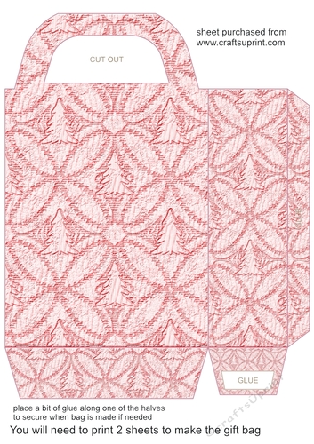 Pink Christmas themed gift bag 11