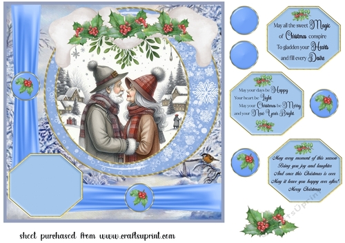 Older couple Christmas card front 1