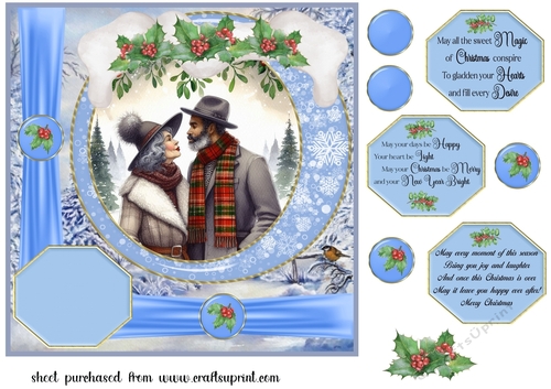 Older couple Christmas card front 2