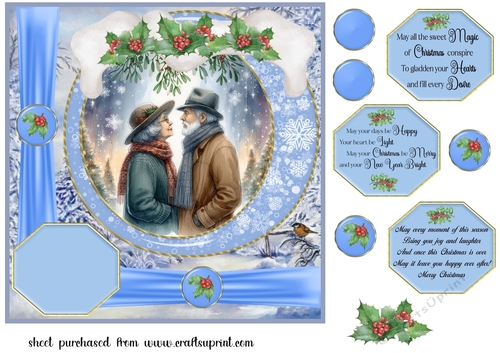 Older couple Christmas card front 3