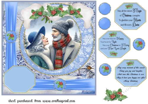 Older couple Christmas card front 4