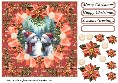 Christmas Westies card front 3