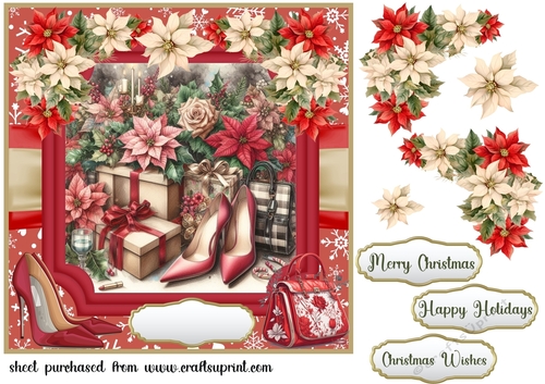 Christmas ladies accessories card front 1