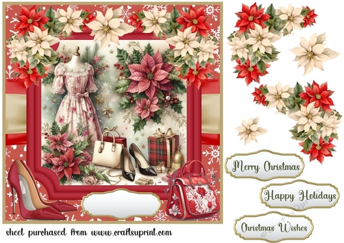 Christmas ladies accessories card front 2