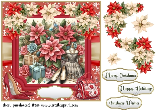 Christmas ladies accessories card front 3