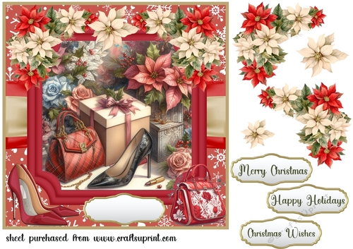 Christmas ladies accessories card front 4