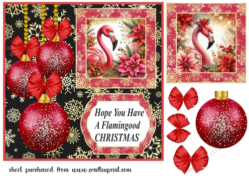 Flamingood Christmas card front 2
