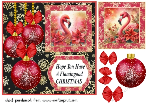 Flamingood Christmas card front 3