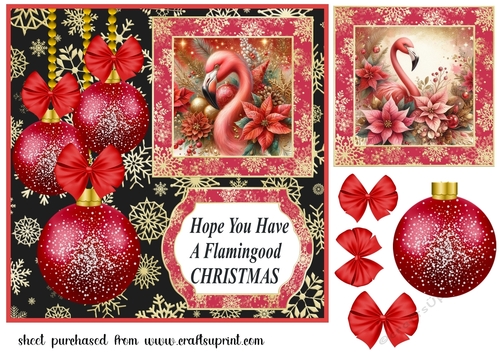 Flamingood Christmas card front 4