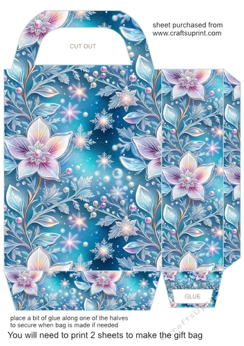 Winter lace gift bag 3
