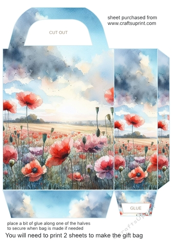 Poppy field gift bag 2