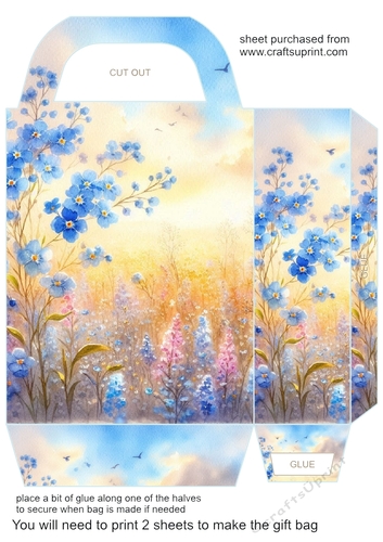 Forget me not scene gift bag 