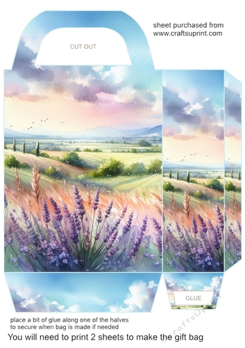 Lavender scene gift bag 1