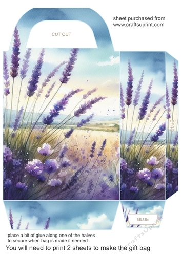 Lavender scene gift bag 2