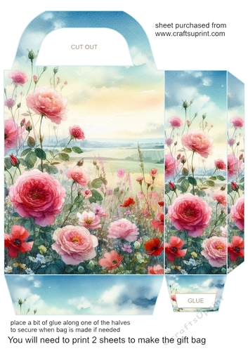 Rose scene gift bag 1