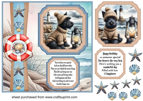 2 Panel Scottie by the sea card front 3