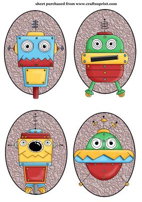 4 Space Robot Toppers
