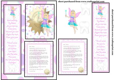 Tooth Fairy Girl Card Front