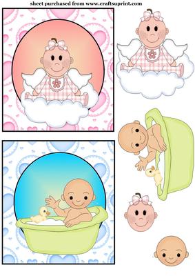 New Baby Boy and Girl Toppers