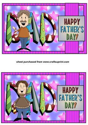 2 Fathers Day Tie Card Fronts/toppers